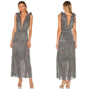 Sabina Musayev Helena Dress in Multicolor Silver